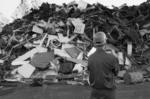 Business professionals managing waste in Lambeth office